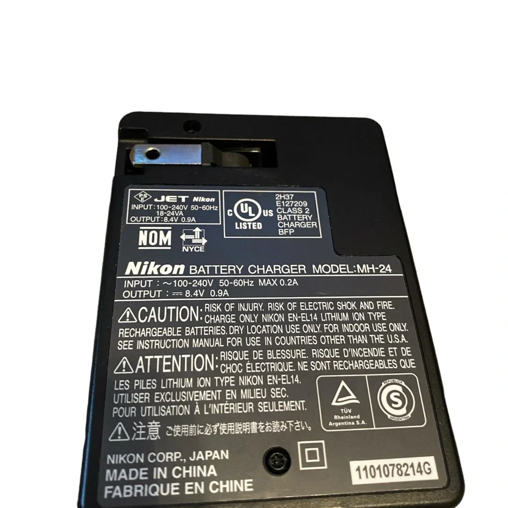 Nikon MH-24 Quick Charger For EN-EL14 Li-ion Battery Compatible Vintage Camera